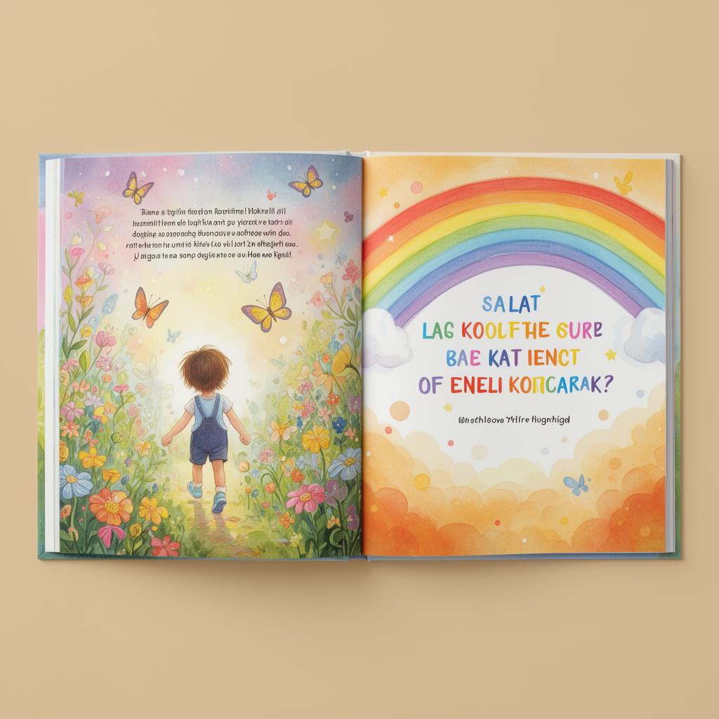 Open book showing sample illustrated pages